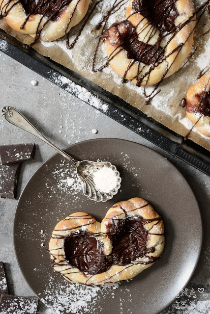 Schoko-Puddingbrezel, Chocolate Pudding Brezel