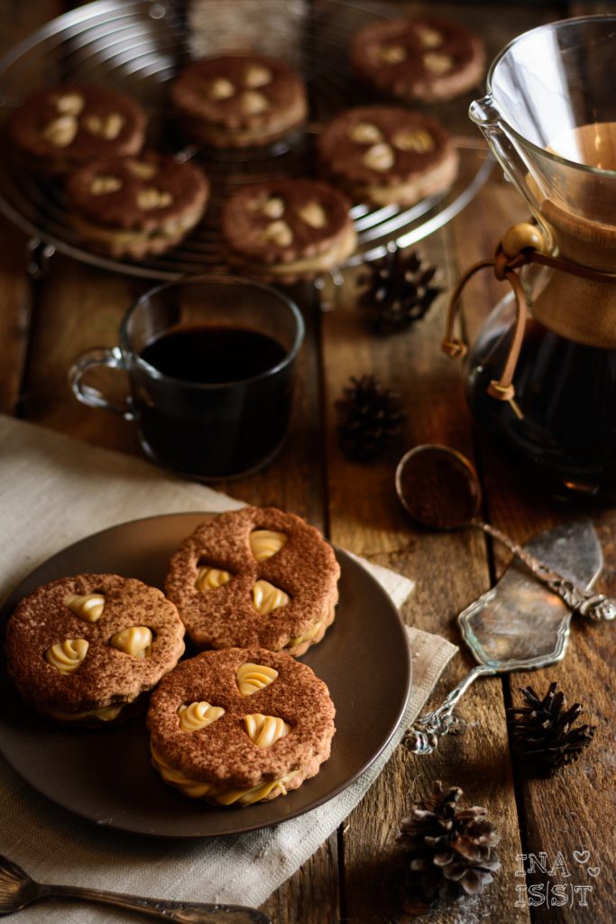 Coffee Circle: Pfauenaugen mit feiner Kaffeecreme und Kakao