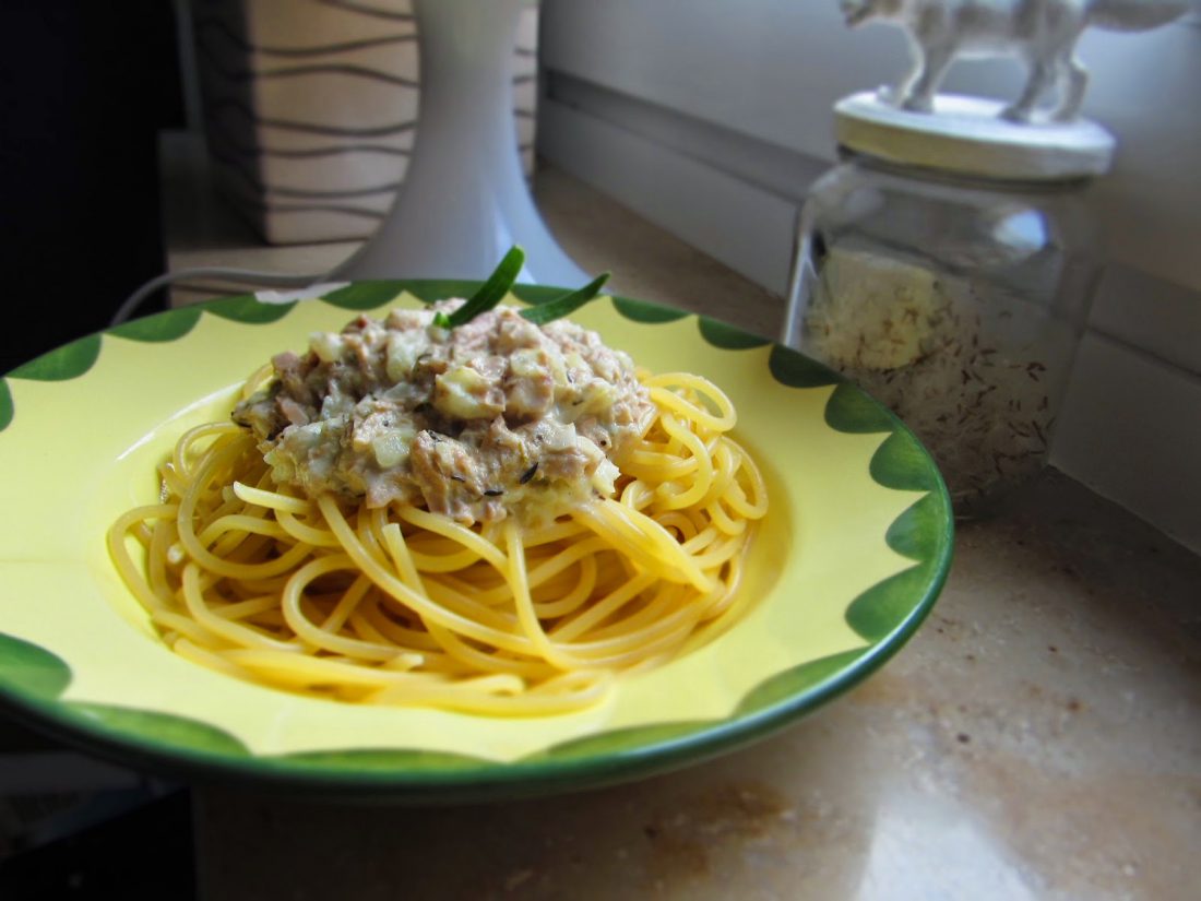 Spaghetti Mit Thunfisch Thymian Sosse Ina Isst