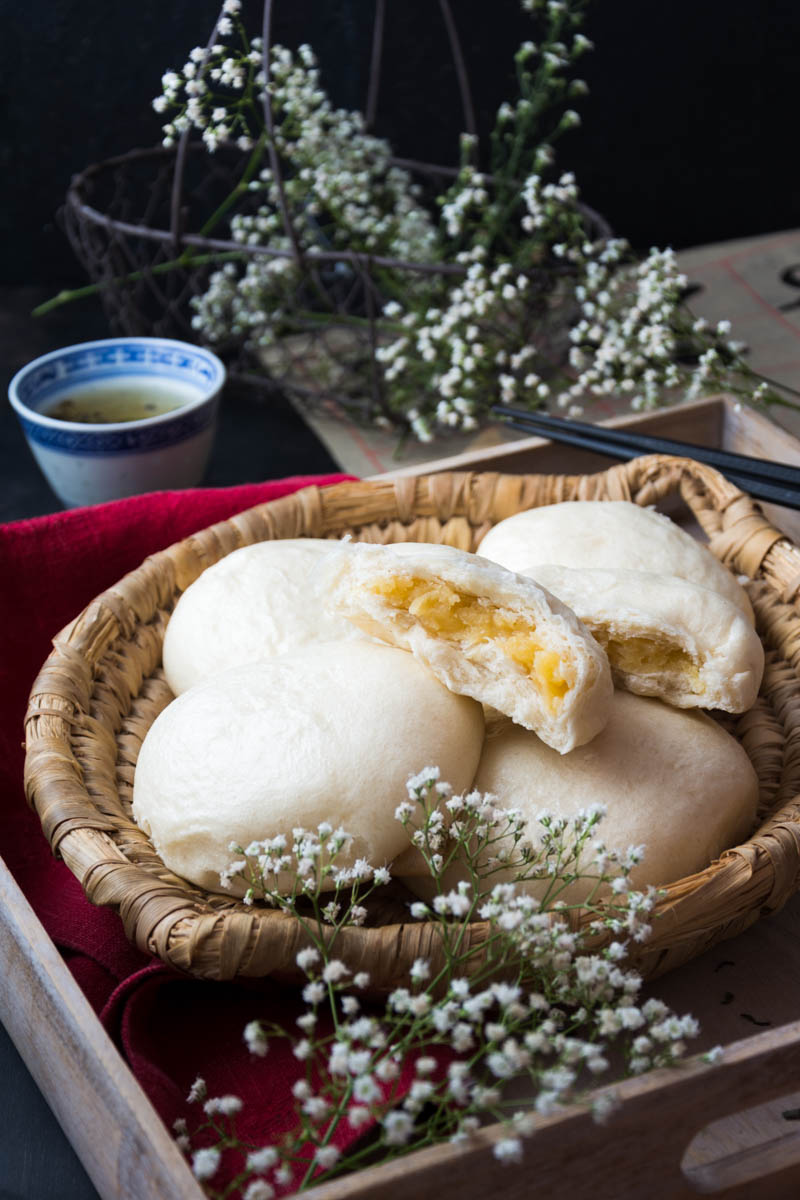 Nai Wong Bao - Chinesische Milchpudding Brötchen zum Picknick