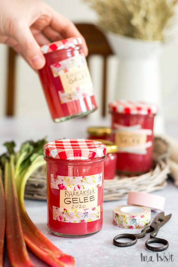 Rhabarber Gelee ohne Gelierzucker mit Agar Agar - Ina Isst
