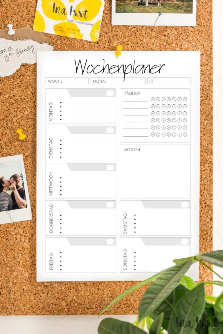 To Do Liste Wochenplan Zum Ausdrucken Wochenkalender: To-Do Wochenplaner zum Ausdrucken - Ina Isst