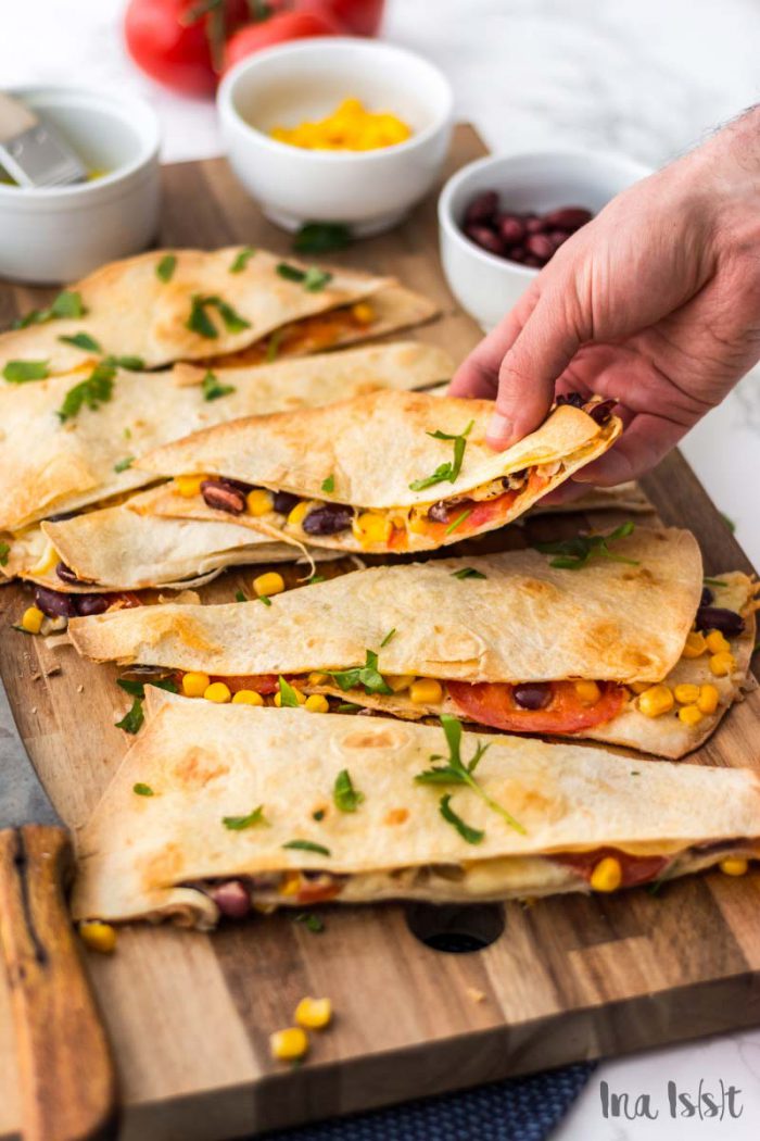 Vegetarische Tex-Mex Wraps aus dem Ofen - Ina Isst